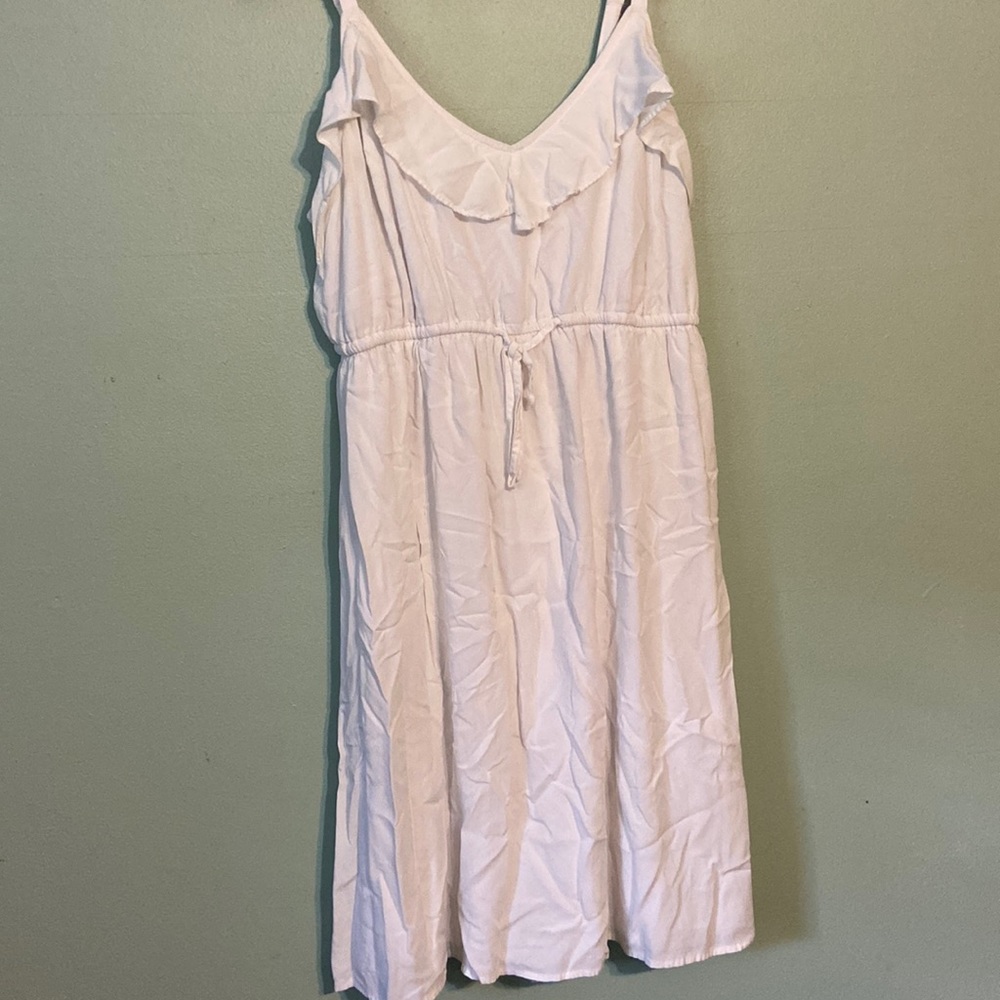 White spaghetti strap dress